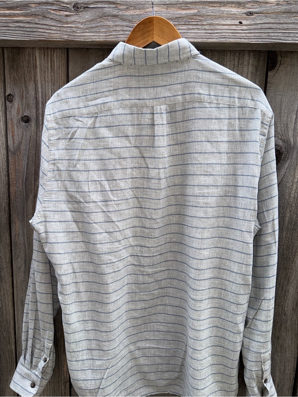 MARINE Layer Stripe Button Front Long Sleeve Shirt Size Large - Picture 6 of 7